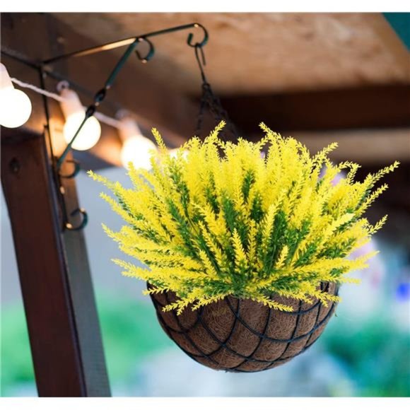 Artificial Outdoor Lavender Flowers 12 Bundles No Fade UV Resistant Fake Plastic - Picture 3 of 7